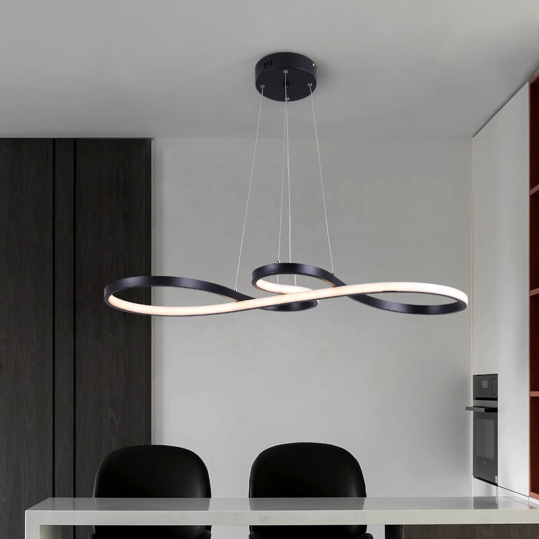 Hanglamp LED Ringen Dimbaar Afstandsbediening Aluminium Eetkamer Woonkamer Modern