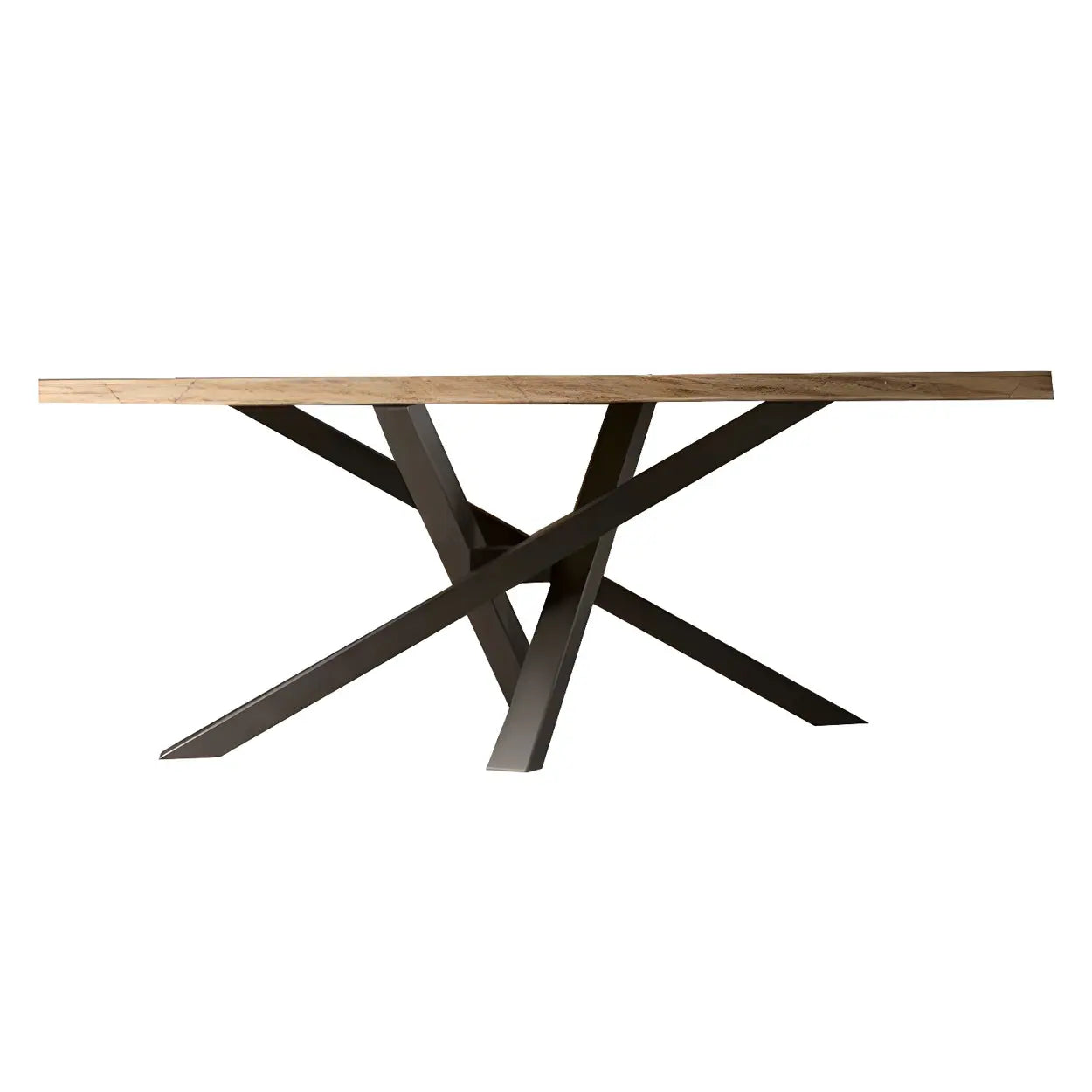 Rechthoekige Grenen Houten Eettafel in Scandinavische Stijl – Massief Pine Dining Tafel met Zwart of Wit Onderstel | Restfield