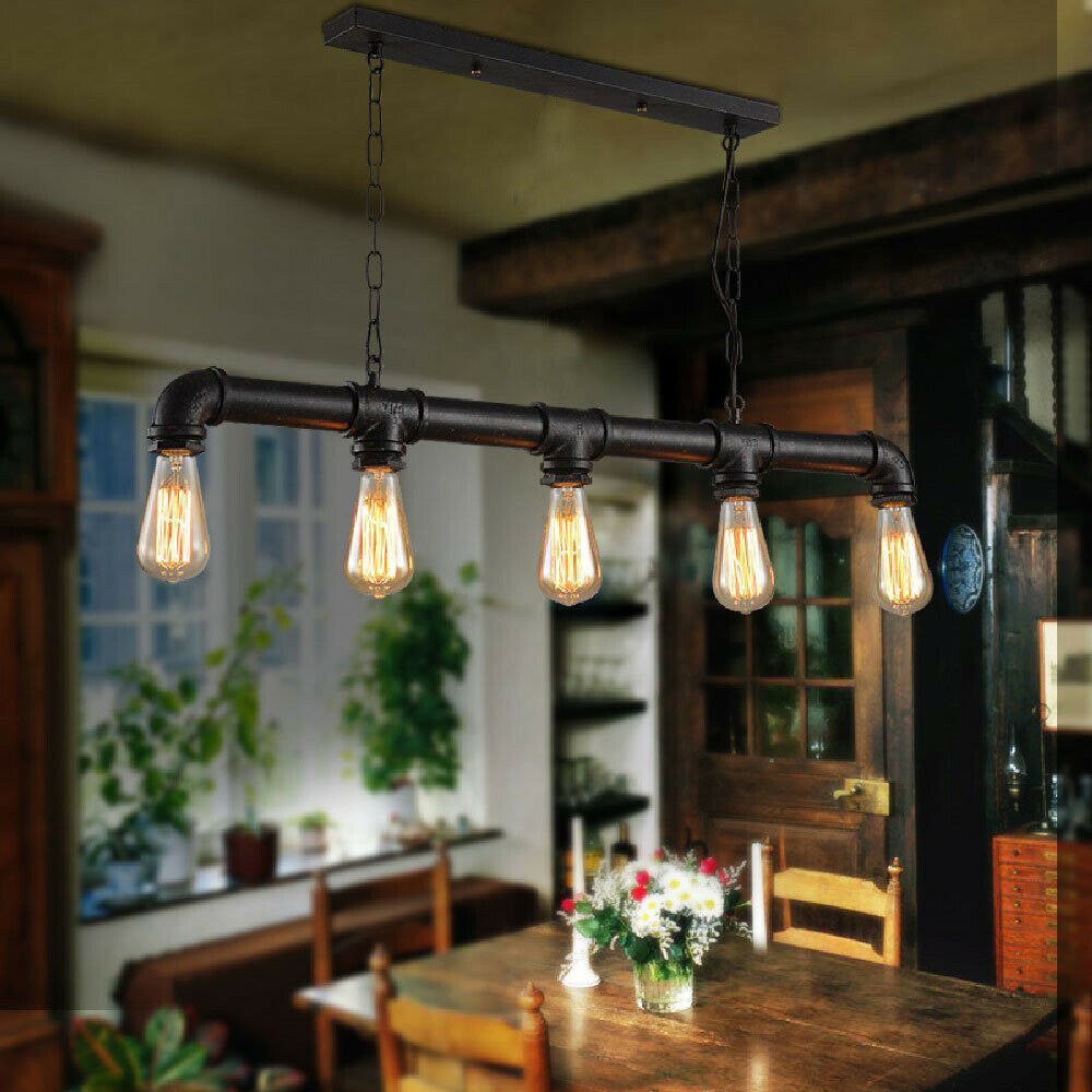 Hanglamp Industrieel Steampunk Waterpijp Koper Ijzer 110cm Vintage Plafondlamp Retro