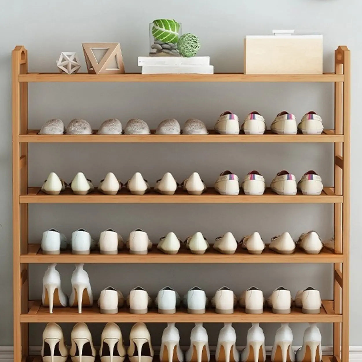 Bamboe Schoenenrek Vrijstaand Scandinavisch Design Met Meerdere Lagen Voor Hal En Slaapkamer | Restfield
