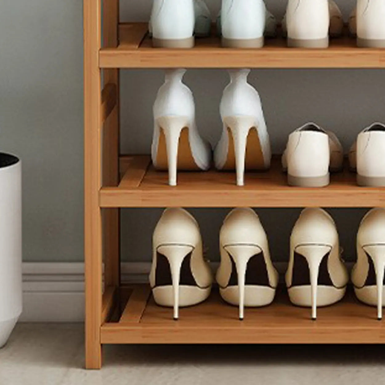 Bamboe Schoenenrek Vrijstaand Scandinavisch Design Met Meerdere Lagen Voor Hal En Slaapkamer | Restfield