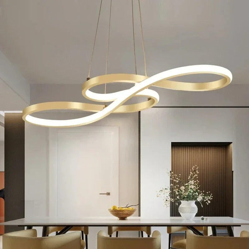 Hanglamp LED Ringen Dimbaar Afstandsbediening Aluminium Eetkamer Woonkamer Modern