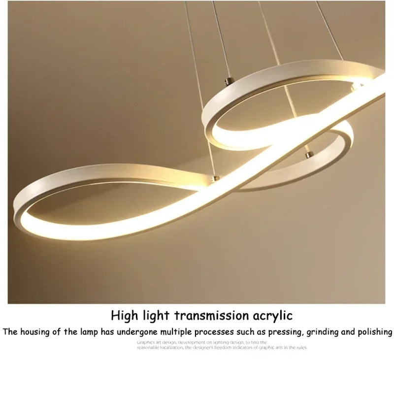 Hanglamp LED Ringen Dimbaar Afstandsbediening Aluminium Eetkamer Woonkamer Modern