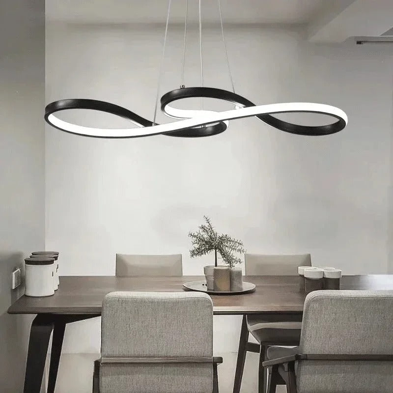 Hanglamp LED Ringen Dimbaar Afstandsbediening Aluminium Eetkamer Woonkamer Modern