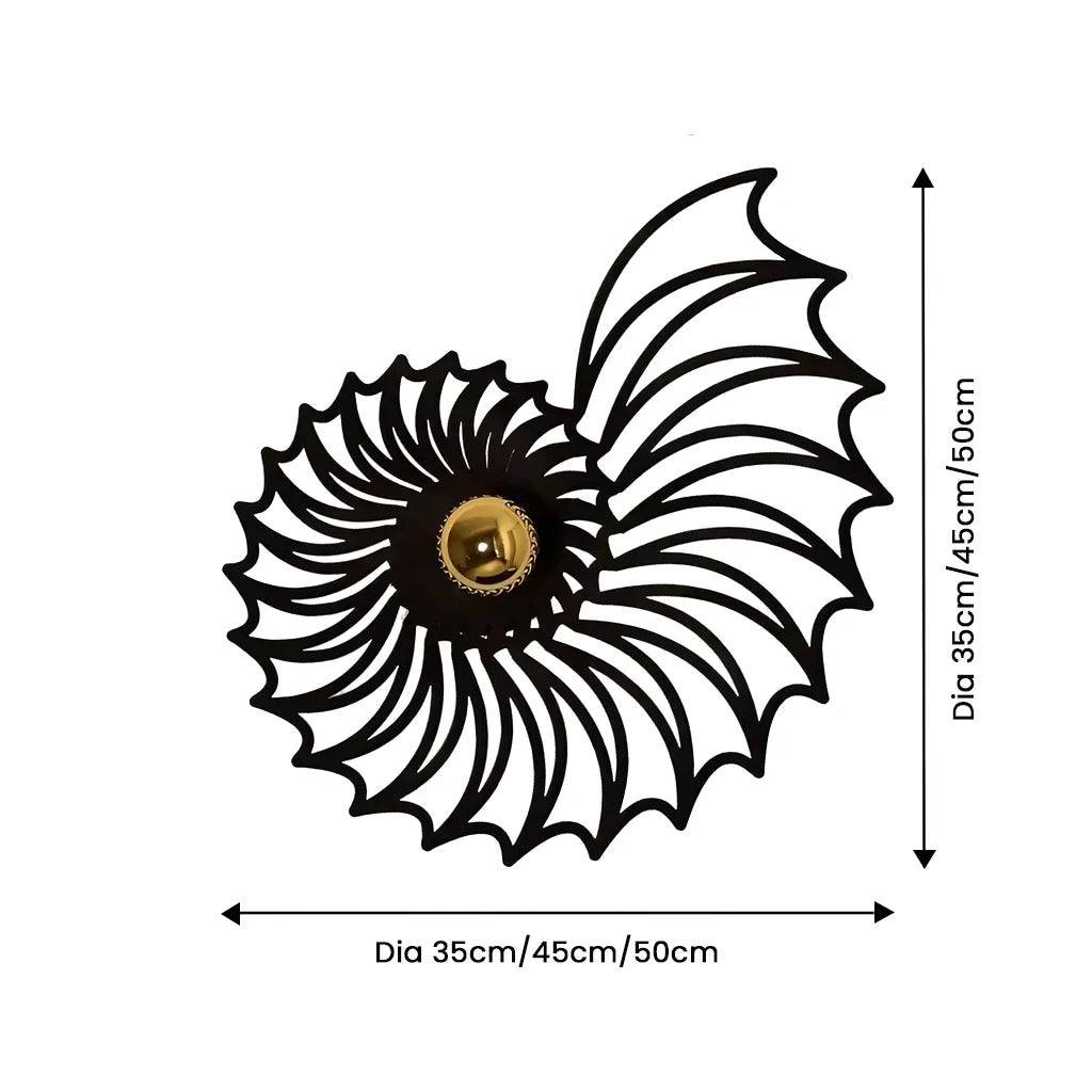 Decoratieve LED Wandlamp met Nautilus Design – Sfeervolle Wandverlichting | Restfield