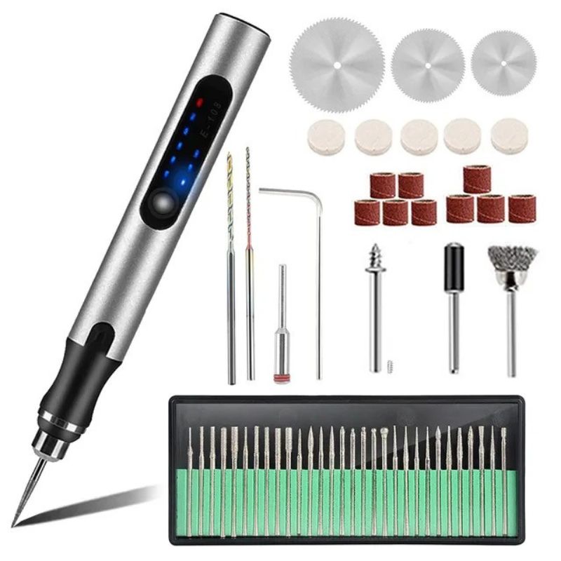 Draadloze Elektrische Graveerpen Met Instelbare Snelheid En Lcd Scherm | Restfield