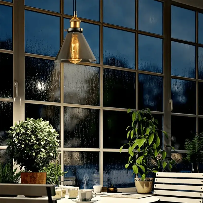 Titel: Hanglamp Rookglas Vintage LED G9 12W Zwart Woonkamer Eetkamer Slaapkamer Retro | Restfield