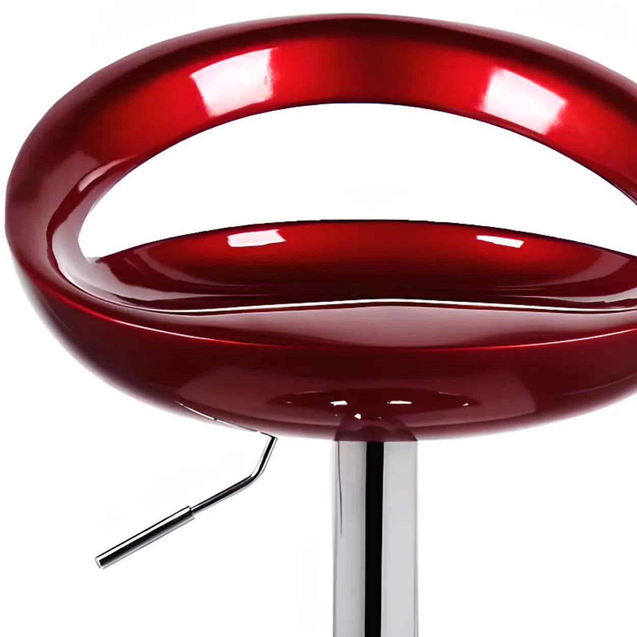 Moderne verstelbare barkruk met draaifunctie en kuipzitting van polymeren met metalen onderstel | Restfield