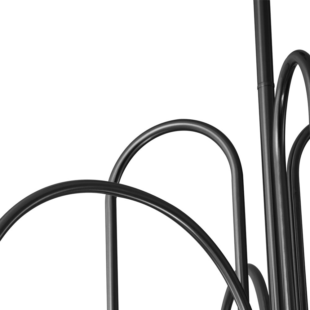 Kroonluchter Swirl 10-Lichts Opaal Glas Zwart Messing 98cm Eetkamer Woonkamer Dimbaar