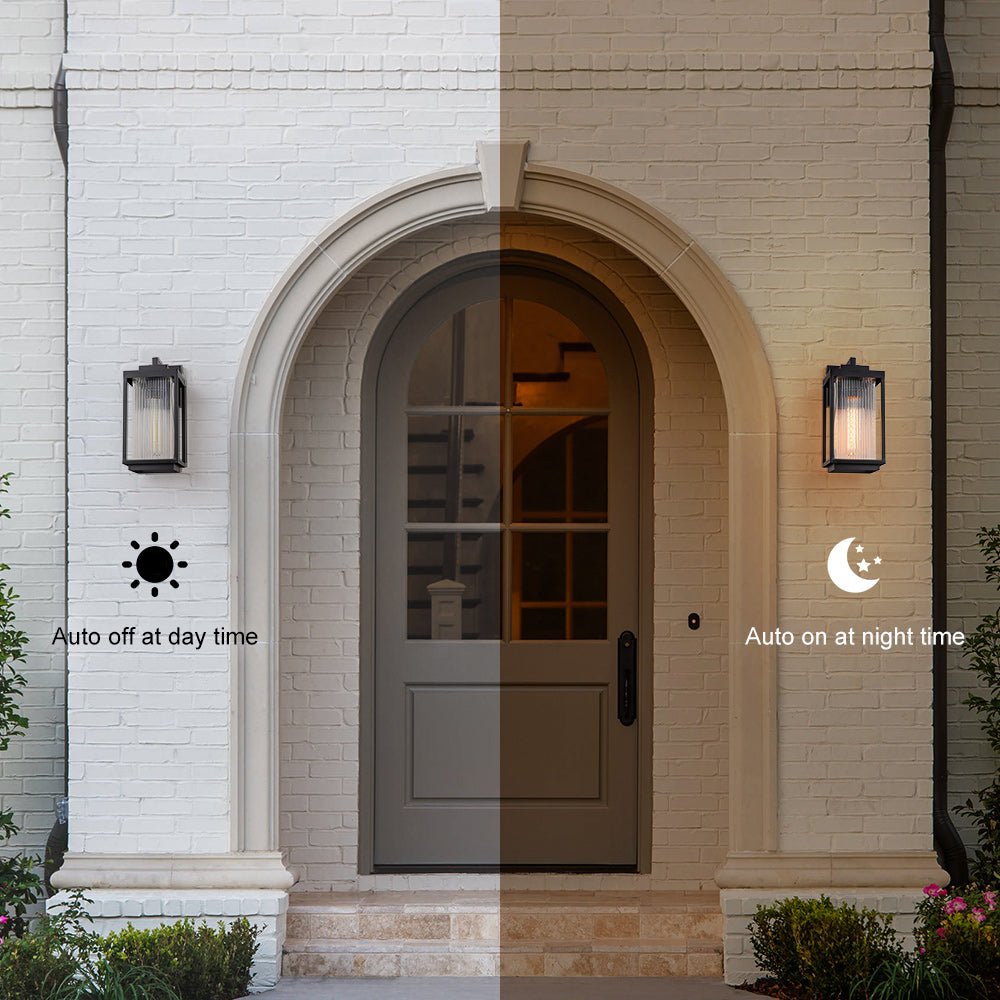 Buitenlamp Wandlamp Lantaarn Zwart Metaal IP23 32cm Voordeur Tuin Modern