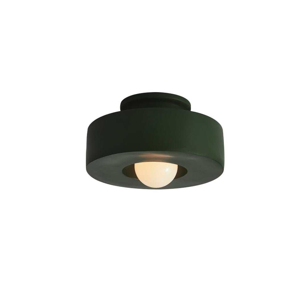 Plafondlamp Wabi-Sabi Cilinder Resin Nordic Dimbaar Zwart Groen Rood 30cm Woonkamer