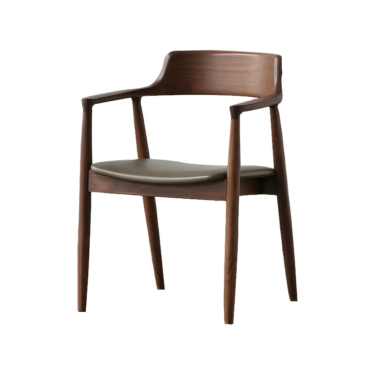 Traditionele Houten Eetkamerstoel met Armleuningen en Open Rugleuning – Massief Hout in Espresso, Walnoot of Naturel | Restfield