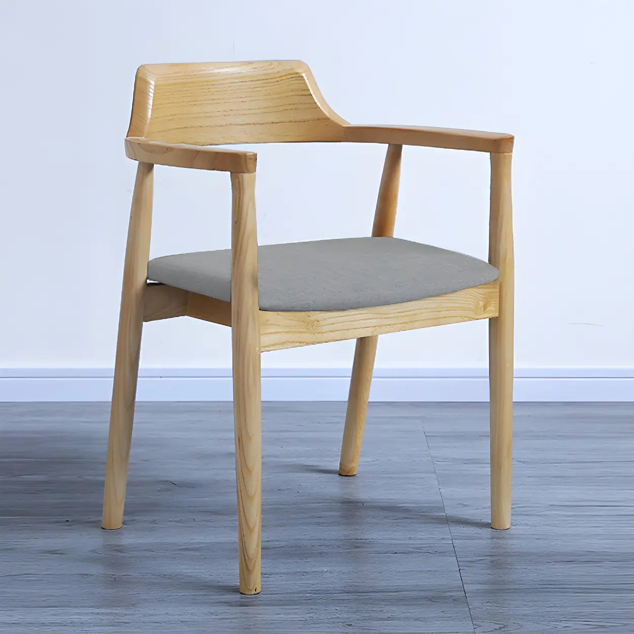 Traditionele Houten Eetkamerstoel met Armleuningen en Open Rugleuning – Massief Hout in Espresso, Walnoot of Naturel | Restfield