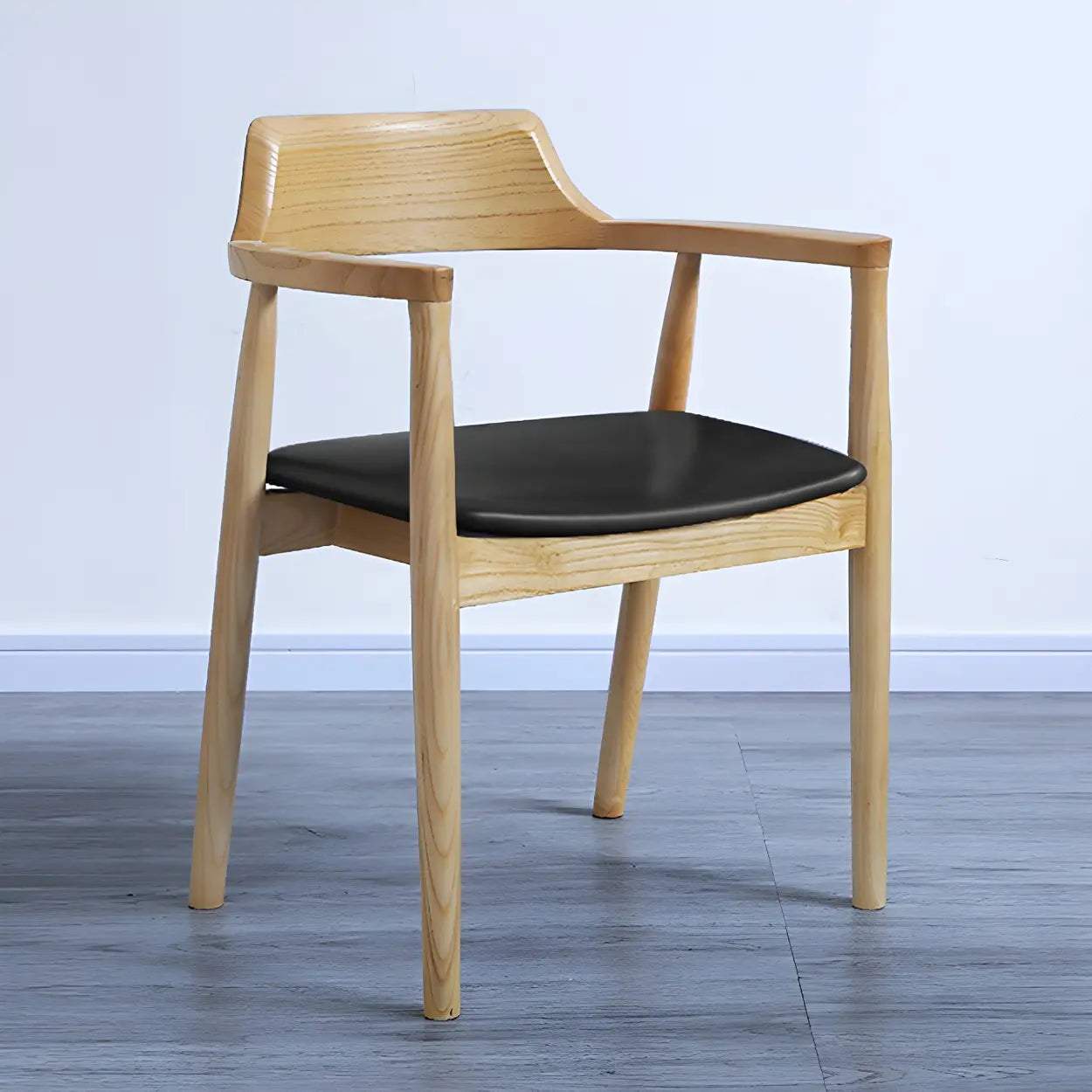 Traditionele Houten Eetkamerstoel met Armleuningen en Open Rugleuning – Massief Hout in Espresso, Walnoot of Naturel | Restfield