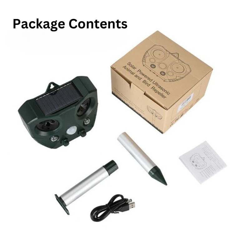 Ultrasone Vogel- en Ongedierteverjager op Zonne-energie | Waterdichte Tuinverjager met Bewegingssensor
