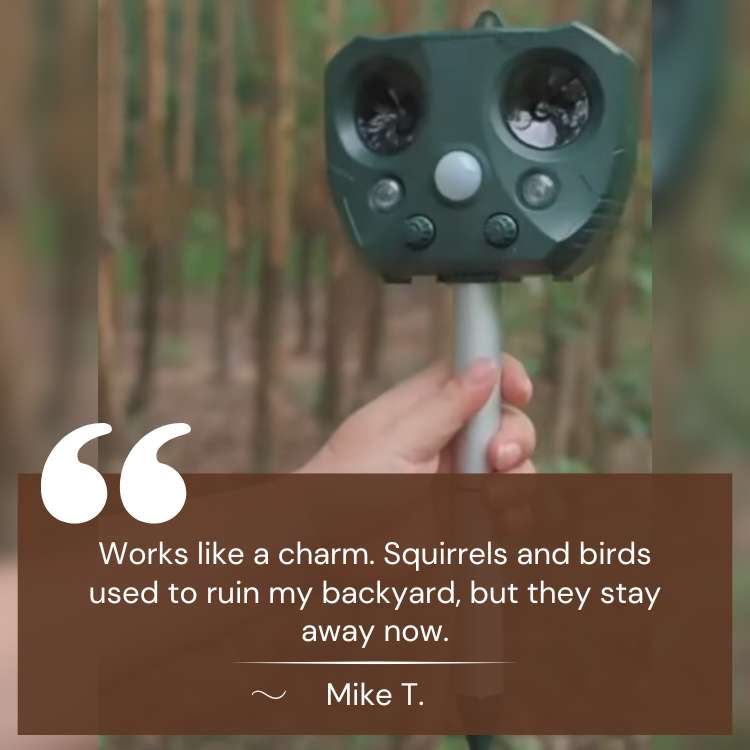 Ultrasone Vogel- en Ongedierteverjager op Zonne-energie | Waterdichte Tuinverjager met Bewegingssensor