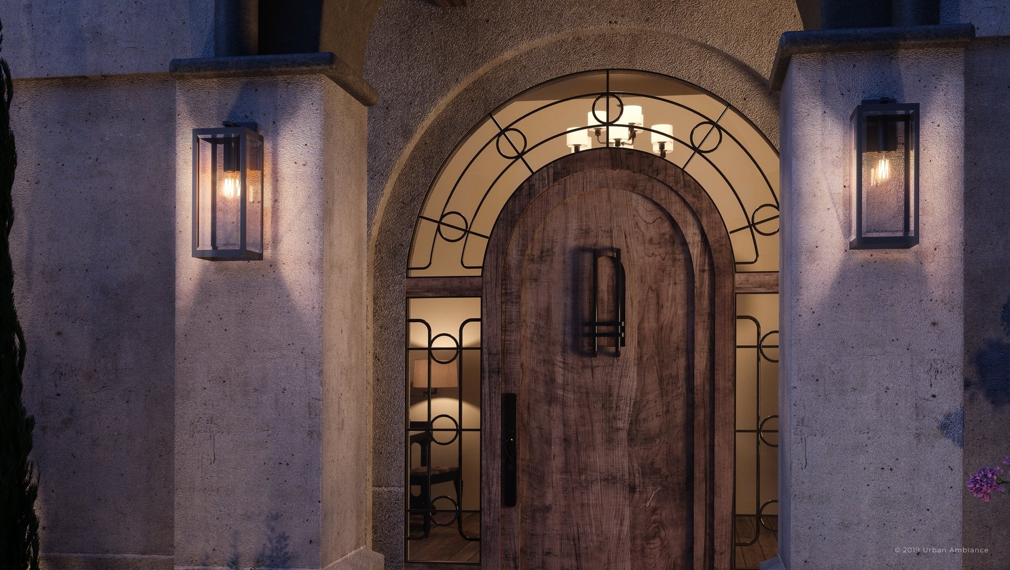 Buitenlamp Wandlamp Groot Zwart Staal Glas 51cm Modern Farmhouse Waterdicht | Restfield