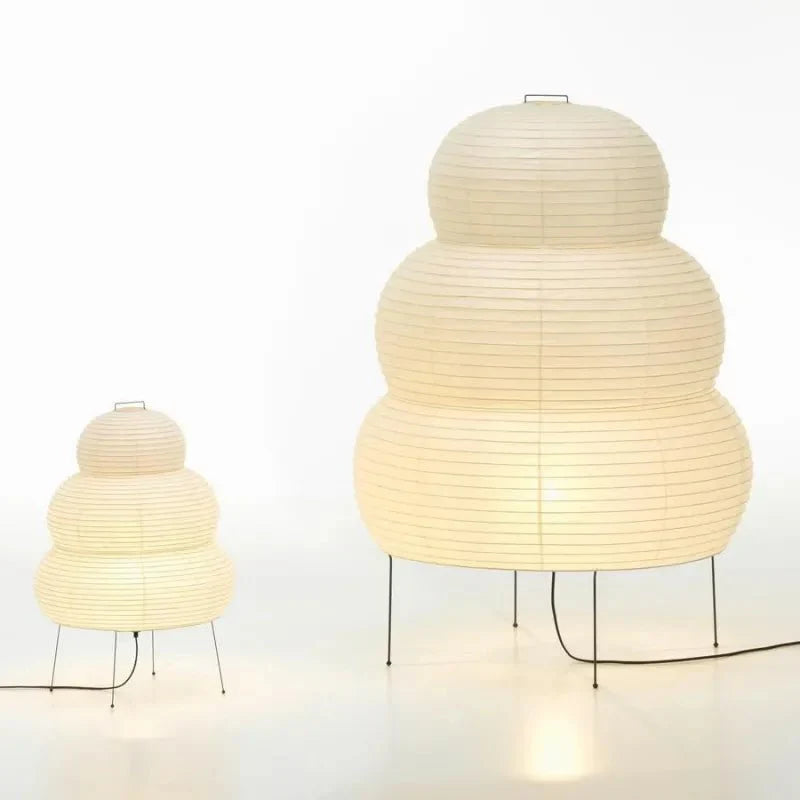 Wabi Sabi Vloerlamp van Rispapier – Kunstnerische Design Lamp met Verstelbaar Statief | Restfield