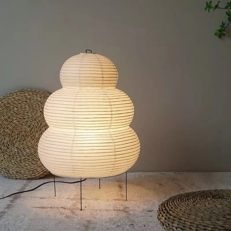 Wabi Sabi Vloerlamp van Rispapier – Kunstnerische Design Lamp met Verstelbaar Statief | Restfield