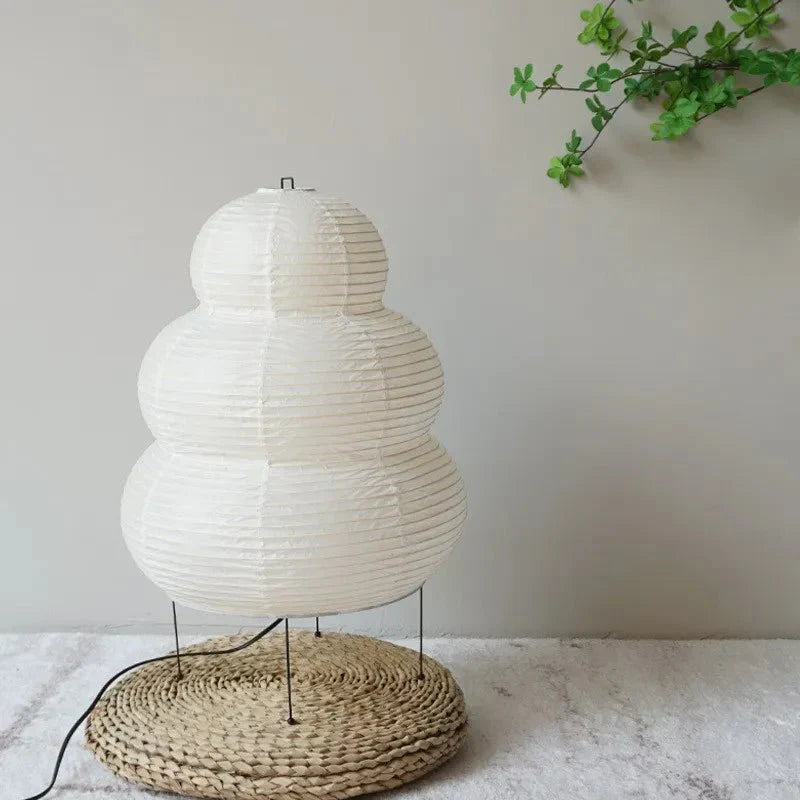 Wabi Sabi Vloerlamp van Rispapier – Kunstnerische Design Lamp met Verstelbaar Statief | Restfield