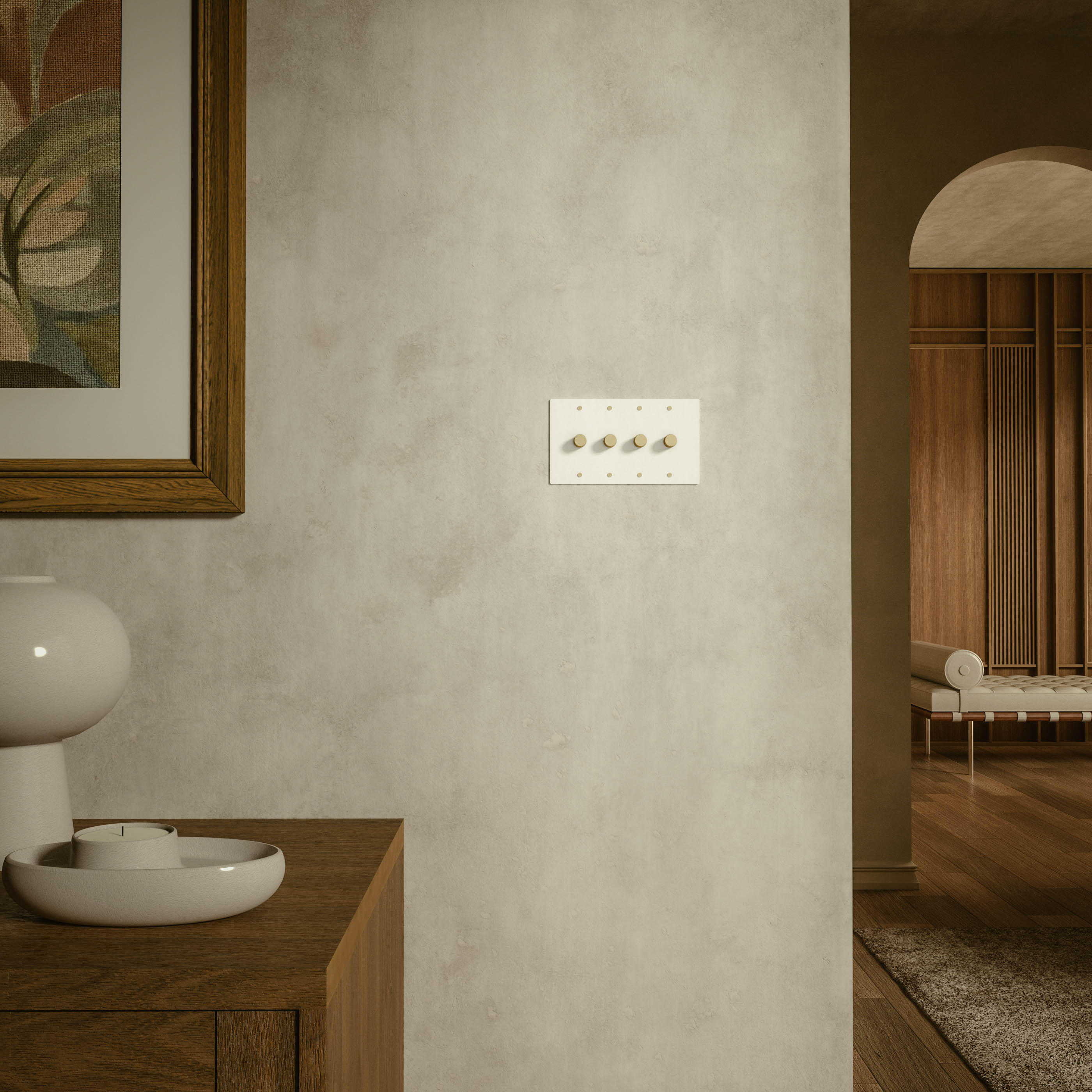 Luxuriöser Messing Dimmer Schalter mit Drehknopf und Zeitlosem Design | Restfield