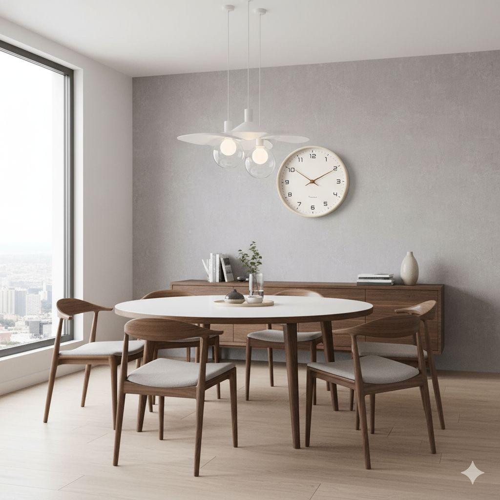 Houten Wandklok Scandinavisch Minimalistisch Stil 25cm 30cm Rond | Restfield