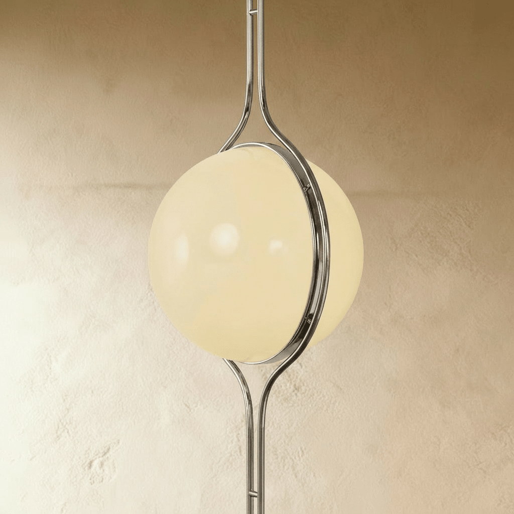 Sculpturale Staande Lamp Met Verticale Lichtkolom En Acryl Bollen | Restfield