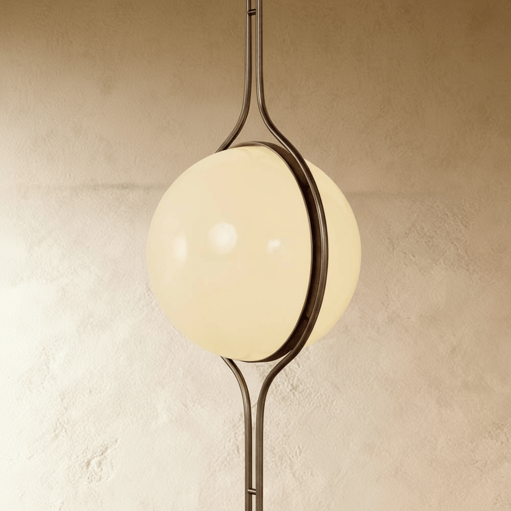Sculpturale Staande Lamp Met Verticale Lichtkolom En Acryl Bollen | Restfield
