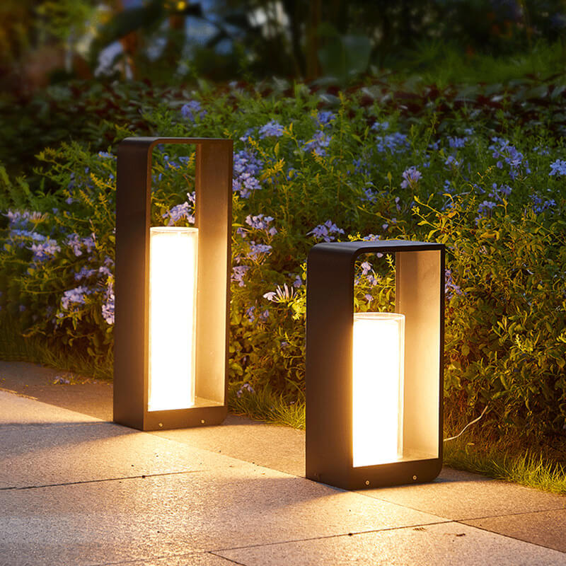 Led tuinlamp voor buiten – vierkante moderne buitenlamp met warm licht | Restfield