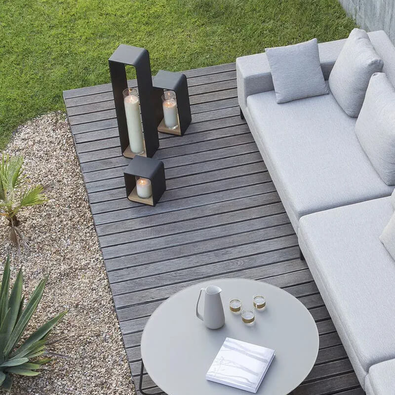 Led tuinlamp voor buiten – vierkante moderne buitenlamp met warm licht | Restfield