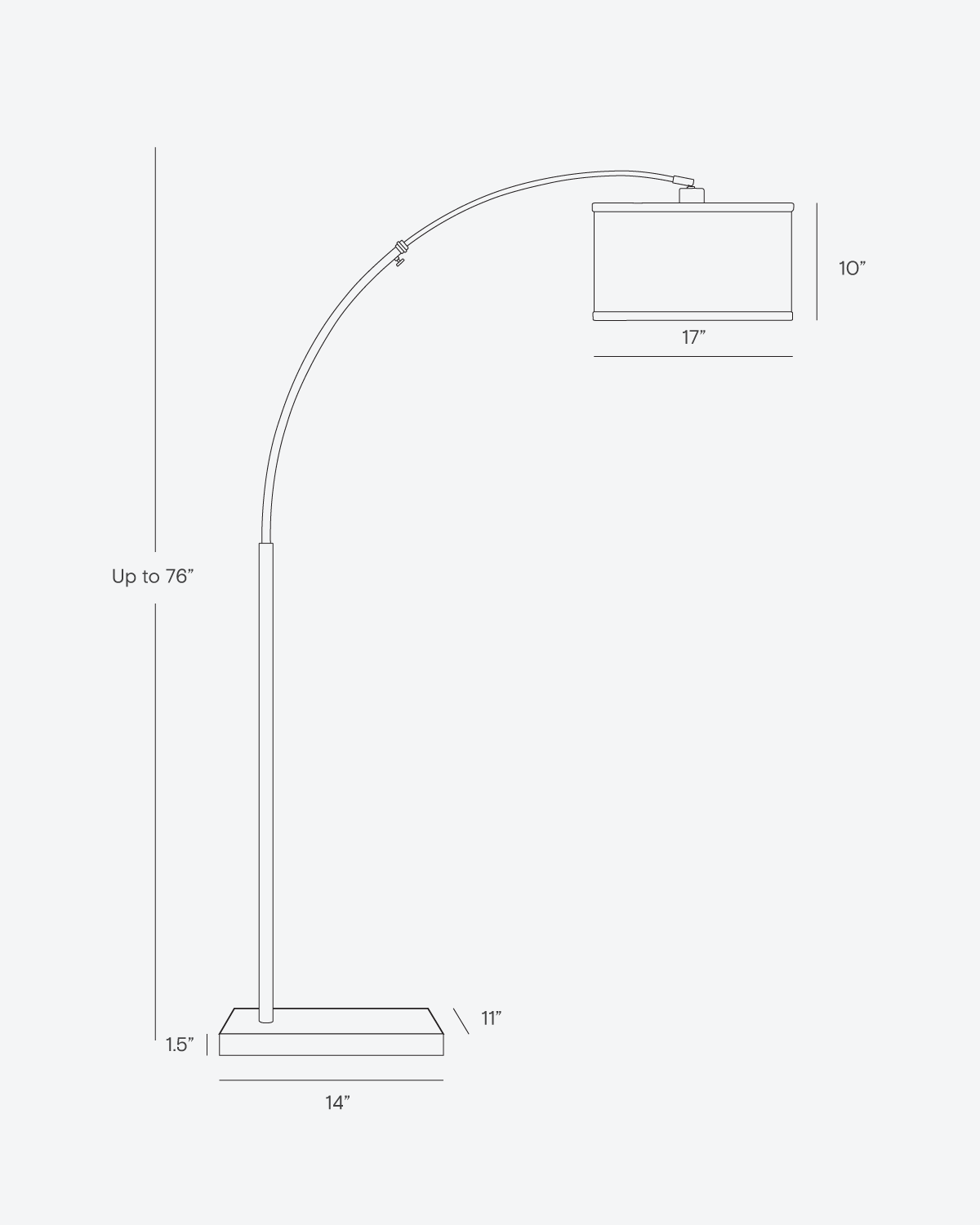 Booglamp Vloerlamp Met Marmeren Voet Messing Zwart 193cm Modern LED | Restfield