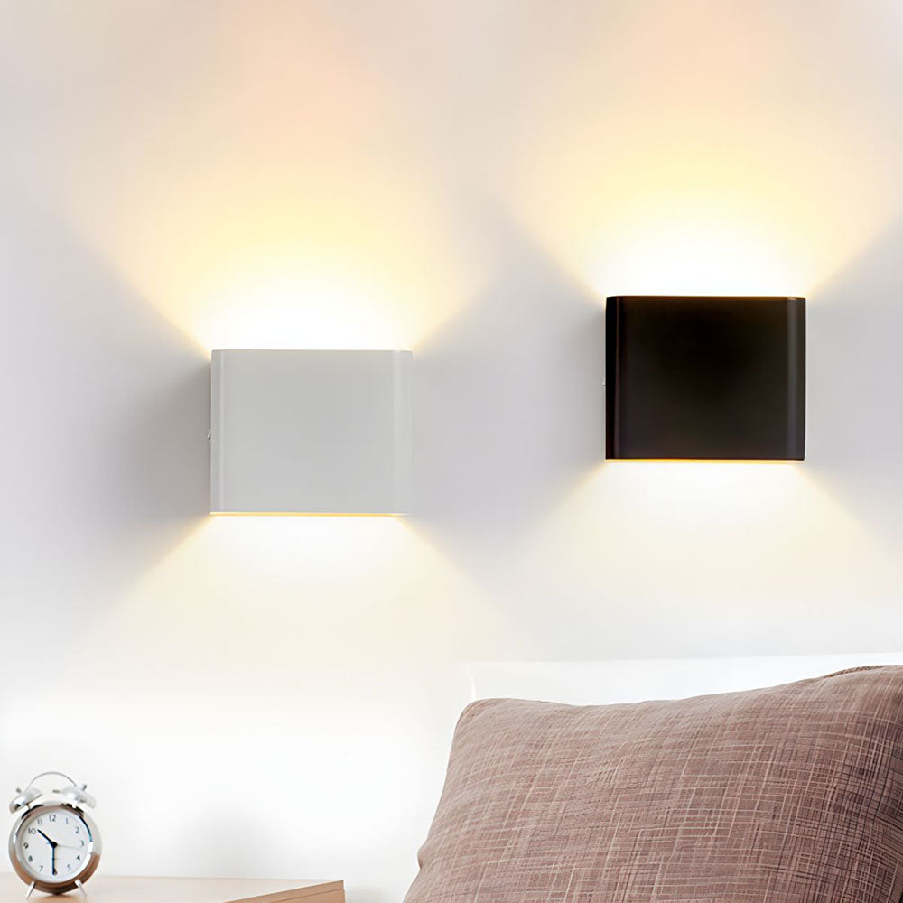 Applique Cubbon LED aluminium acrylique noir/blanc éclairage mural intérieur moderne haut bas lampe design chambre hall | Restfield