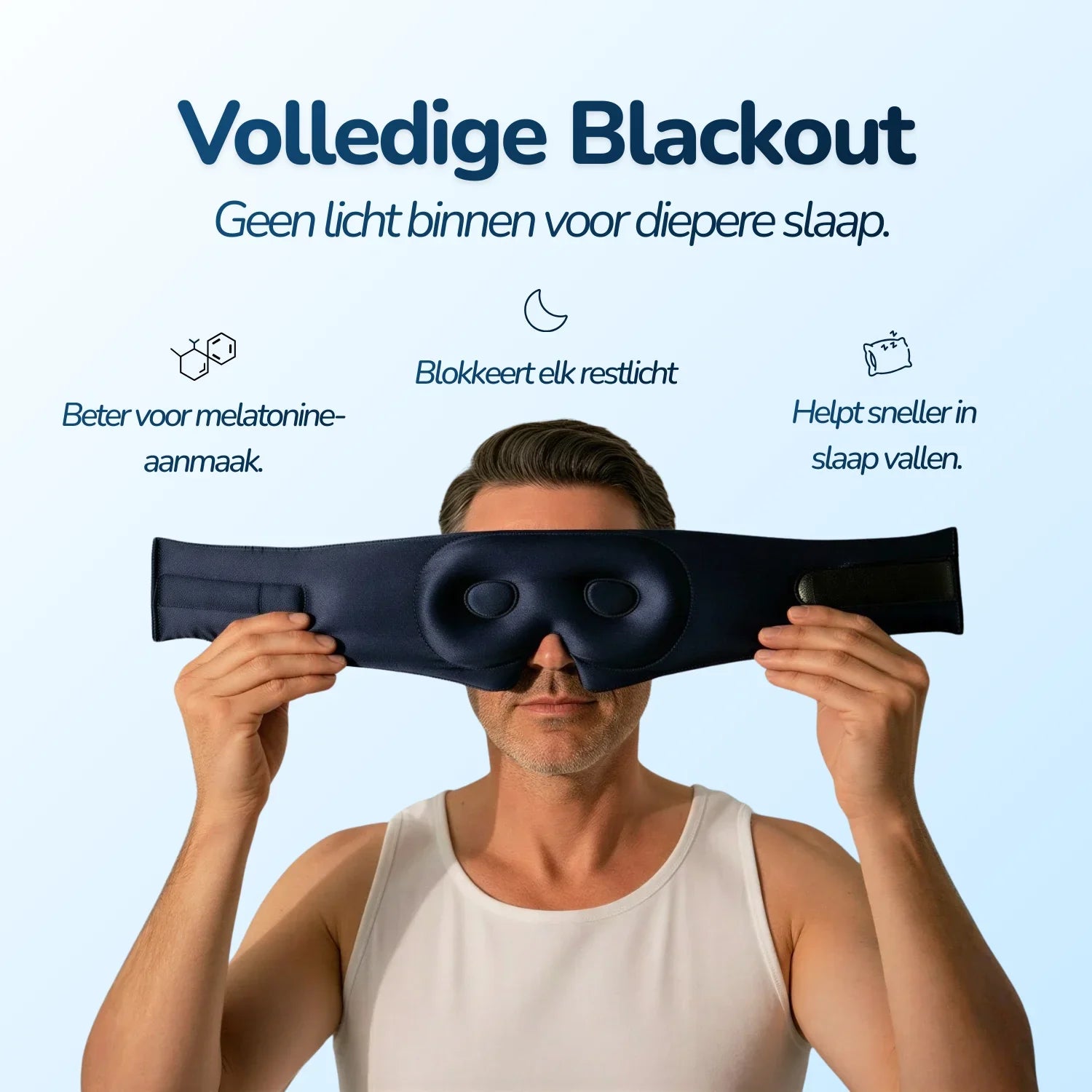 Restfield | 3D Zijde Slaapmasker – Volledige Blackout & Drukvrij Slapen