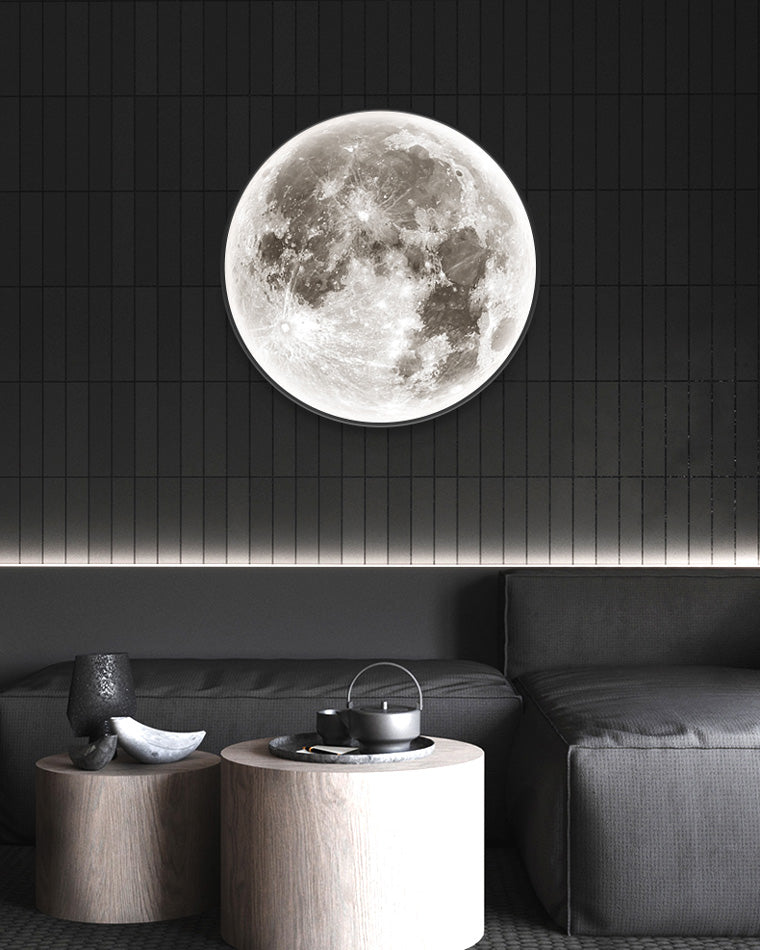 Applique Murale Lune Peinture Murale LED Dimmable Télécommande Salon Chambre | Restfield