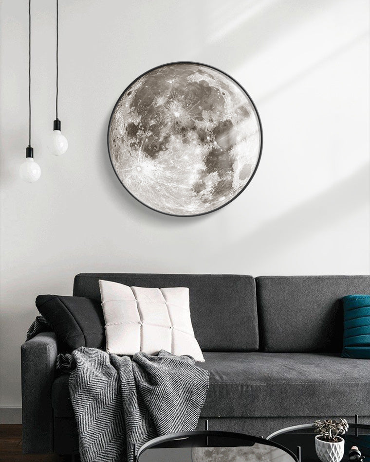 Applique Murale Lune Peinture Murale LED Dimmable Télécommande Salon Chambre | Restfield