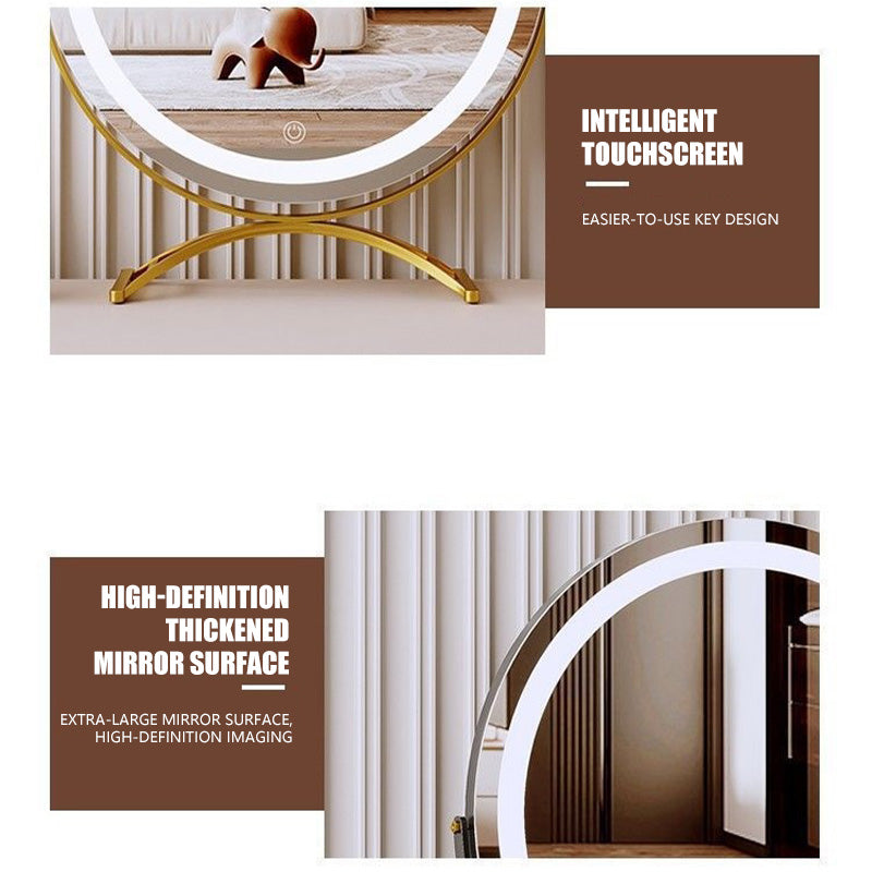 Make-up Spiegel LED Verlichting Oplaadbaar 40cm 360° Draaibaar Dimbaar 3 Lichtmodi