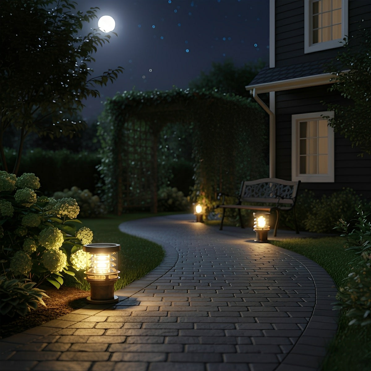 Moderne Waterdichte Buitenlamp Paal Cilinder Led Tuinverlichting IP65 Voor Oprit Pad En Terras | Restfield