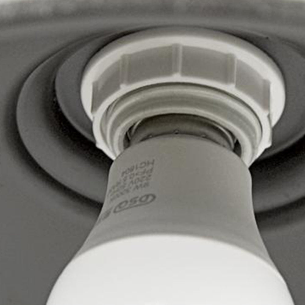 Buitenlamp Wandlamp Industrieel Vintage IJzer Kom Zwart 37cm LED | Restfield