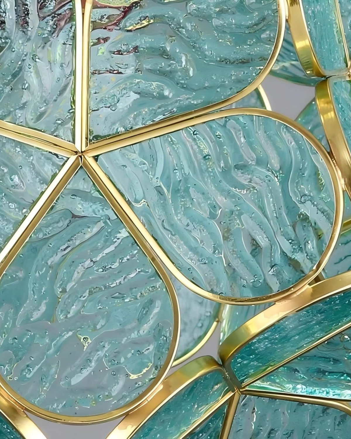 Moderne plafondlamp met bloemdesign in acryl en goudkleurig ijzer – luxe LED designlamp 20 cm | Restfield