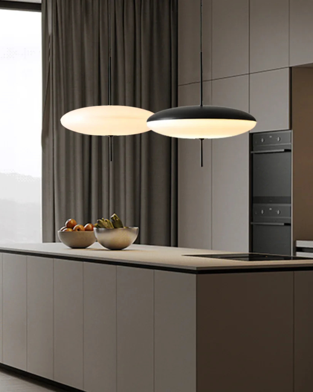 Moderne Hanglamp Met Zwevend Design In Acryl En Metaal Met Warme Diffuse Verlichting | Restfield