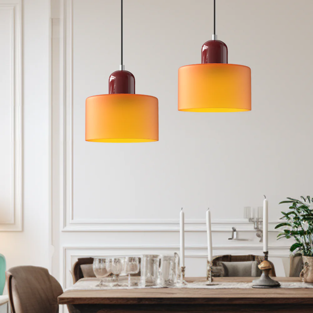Restfield | Lismeno Retro Hanglamp – Glazen Hanglamp met Warm Licht voor Eettafel, Keuken & Woonkamer