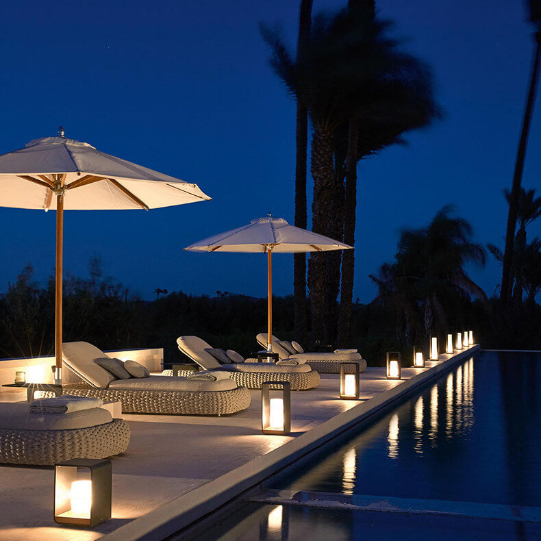 Led tuinlamp voor buiten – vierkante moderne buitenlamp met warm licht | Restfield