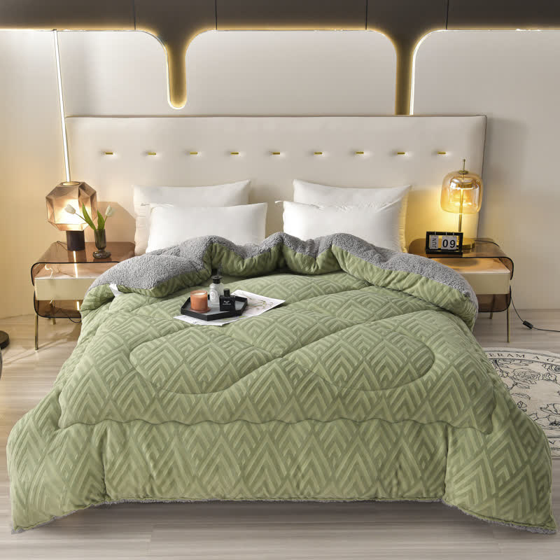 Dikke Sherpa Winterdeken met Quiltkern – Extra Warm, Zacht & Fluffy | Restfield