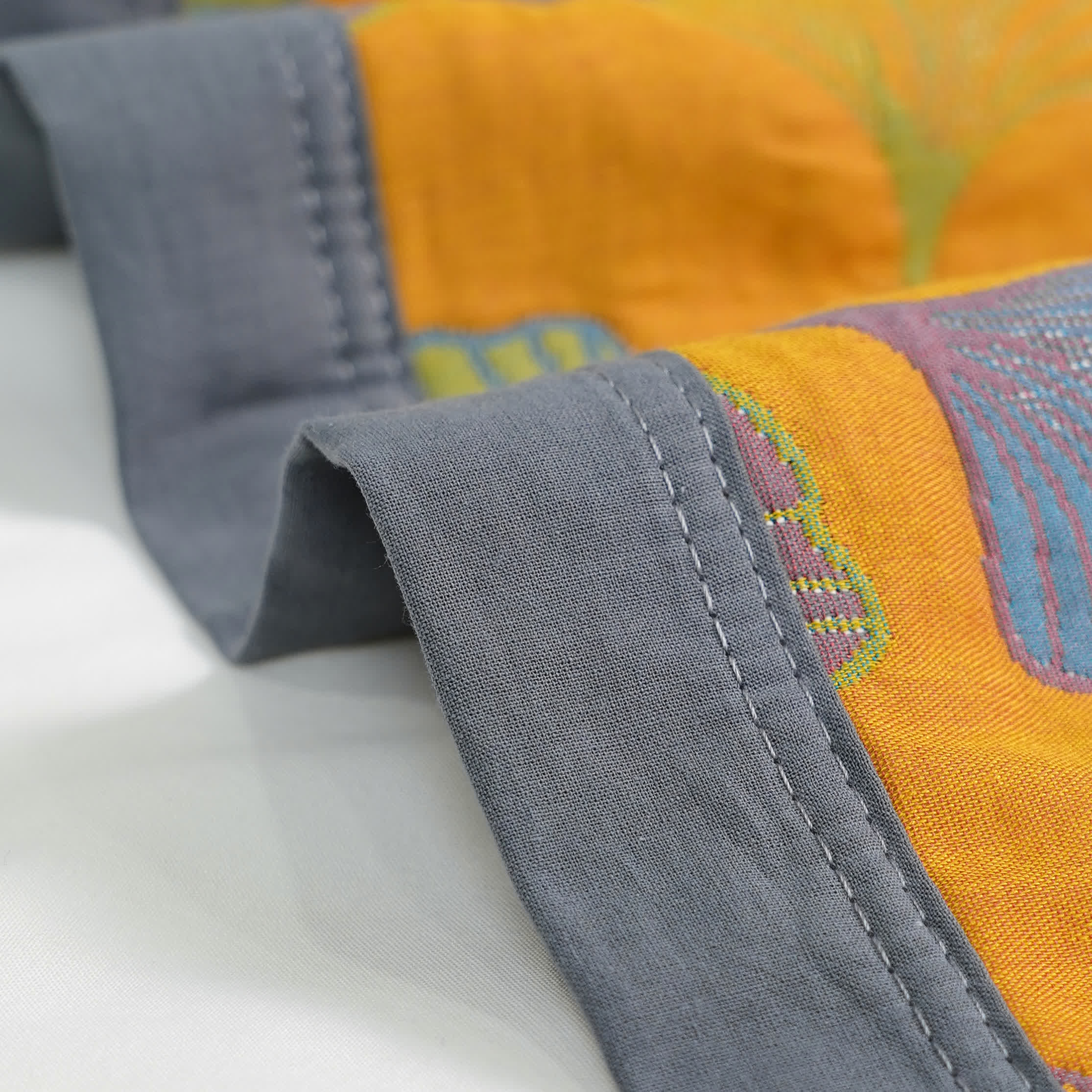 Ginkgo Leaf Katoenen Quilt – Omkeerbaar 6-Laags Dekbed van Combed Cotton | Restfield