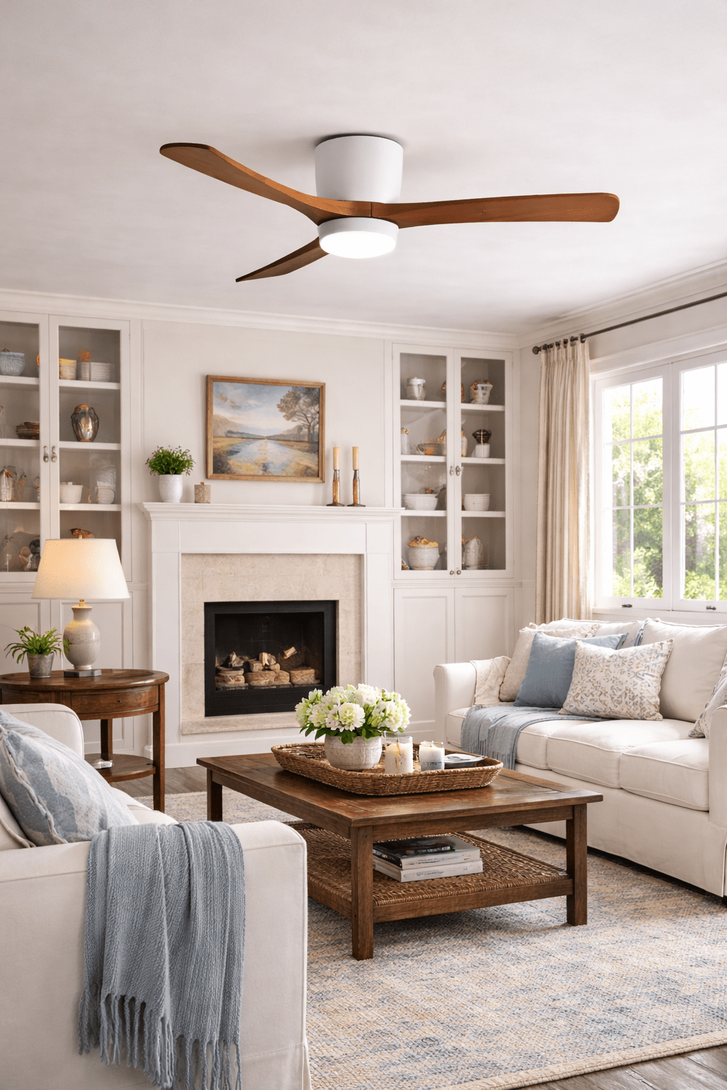 Plafondventilator met led verlichting en houten bladen – Scandinavisch design | Restfield