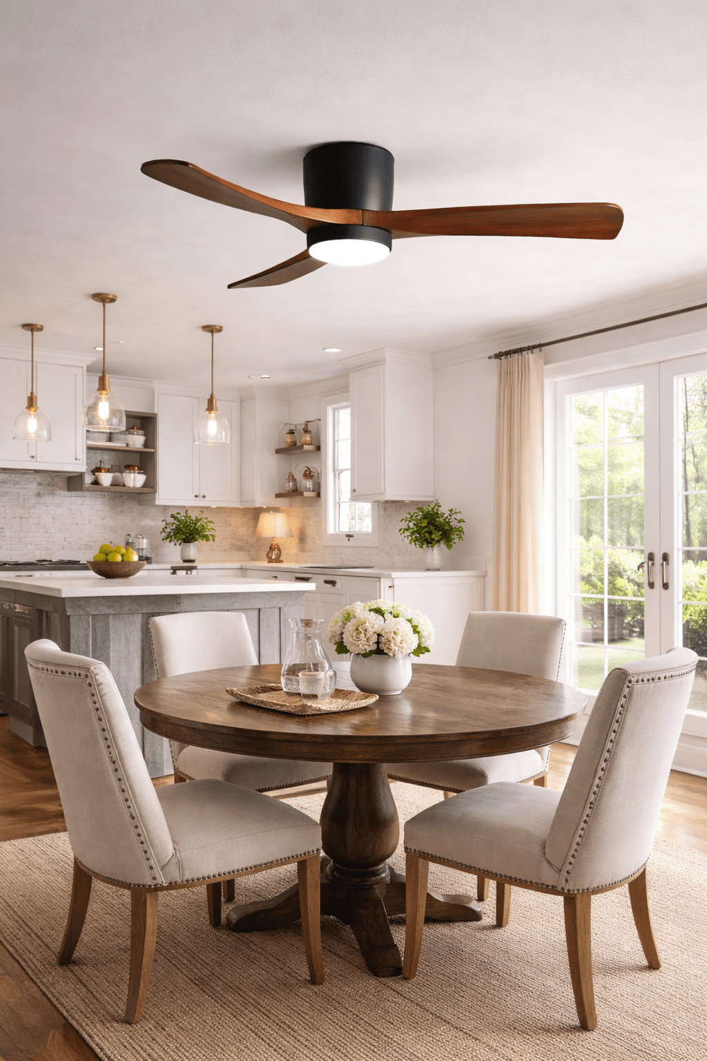 Plafondventilator met led verlichting en houten bladen – Scandinavisch design | Restfield