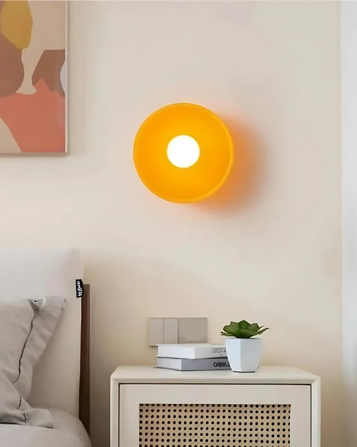 Moderne ronde plafondlamp van glas en ijzer – minimalistische designlamp voor woonkamer en slaapkamer met warme lichtkleur | Restfield