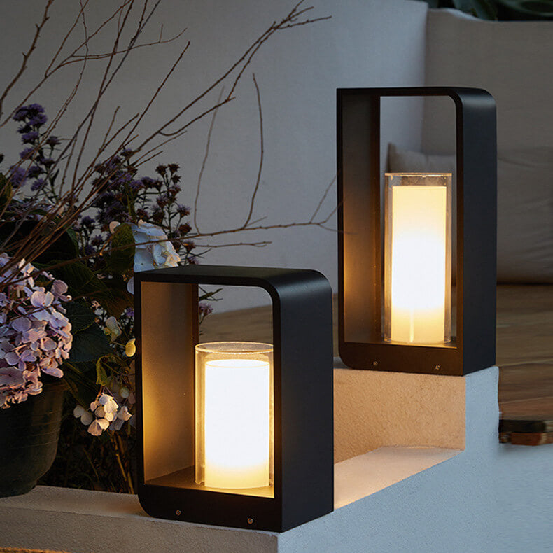 Led tuinlamp voor buiten – vierkante moderne buitenlamp met warm licht | Restfield