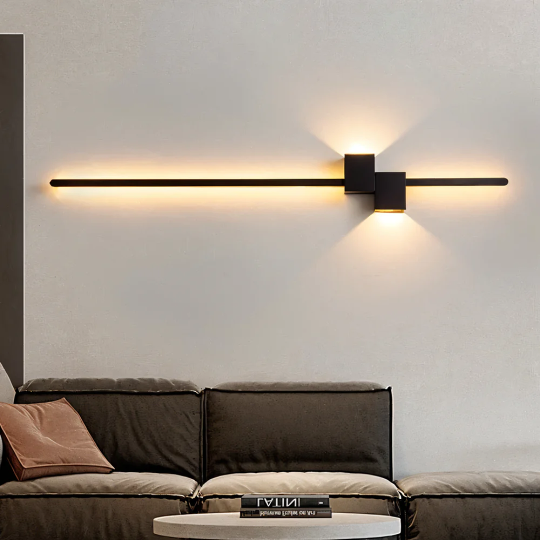LED Wandlamp Modern Aluminium 62cm Warm Wit Zwart Wit Goud | Restfield