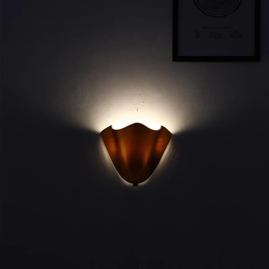 Wandlamp Glas In Lood Retro Art Deco Schelp 28cm E14 | Restfield
